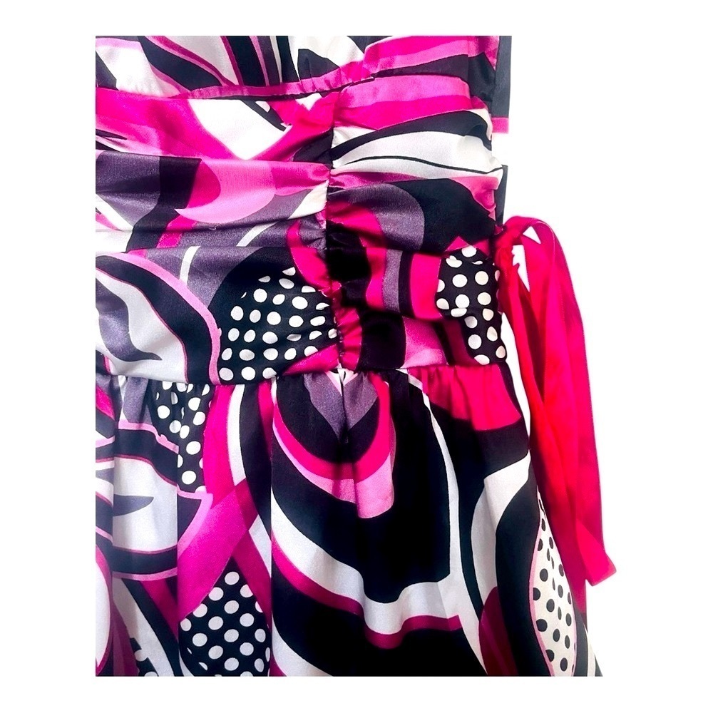 Philly any occasion dress 7 sleeveless scooped neck ruffles ruched waist lining - Picture 6 of 15